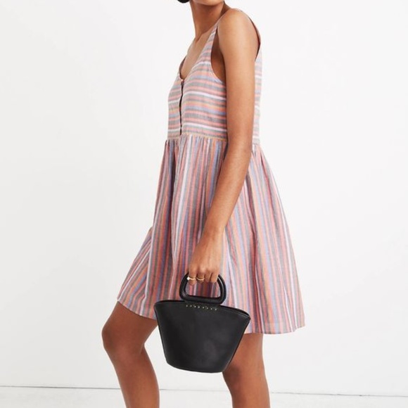 Madewell Dresses & Skirts - Madewell Scoopneck Tank Dress in Rainbow Stripe